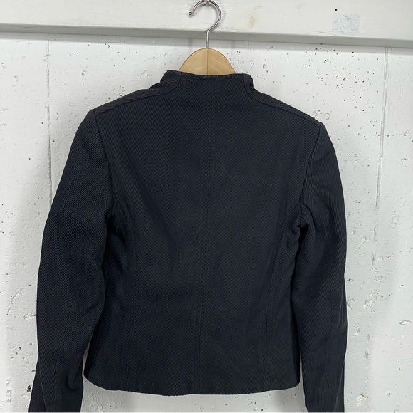 DUBUC Size 4 Black Ribbed Fitted Jacket - Picture 8 of 13